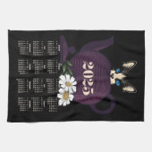 Tempest in een theepot Kitten Cat Schattige 2025 K Theedoek (Horizontaal)