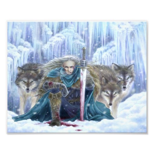 Tempest of Ice Fantasy Art Photo Print Foto Afdruk (Voorkant)