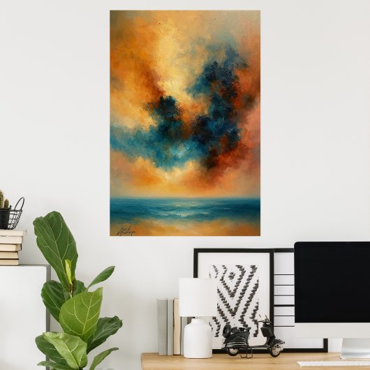 Tempest Serenity Abstract Poster (Thuiskantoor)