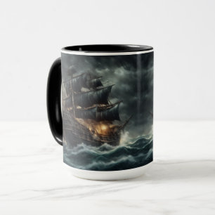 Tempest van de Zwarte Zeeen: Dark Pirate Ship Mok