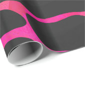 TempGiraffe Hot Pink en Black Print Cadeaupapier (Rol Hoek)