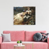 Temping van Sir Percival (Medieval Knight) Canvas Afdruk (Insitu (Woonkamer))