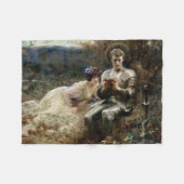 Temping van Sir Percival (Medieval Knight) Fleece Deken (Voorkant (Horizontaal))