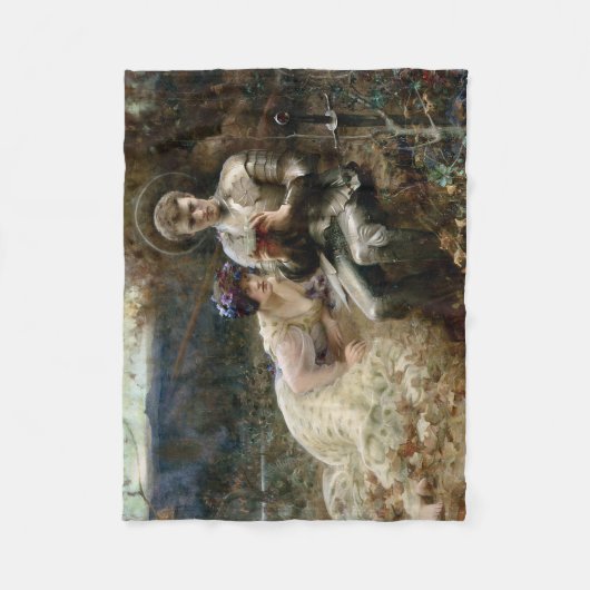 Temping van Sir Percival (Medieval Knight) Fleece Deken (Voorkant)