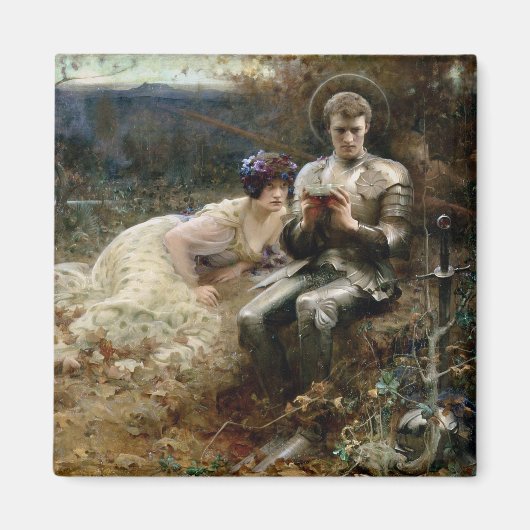 Temping van Sir Percival (Medieval Knight) Magneet (Voorkant)