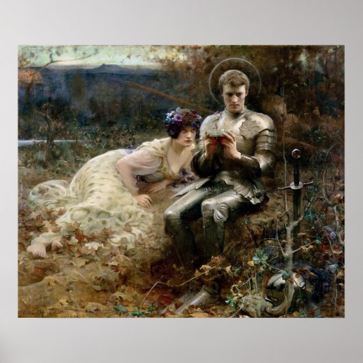 Temping van Sir Percival (Medieval Knight) Poster (Voorkant)