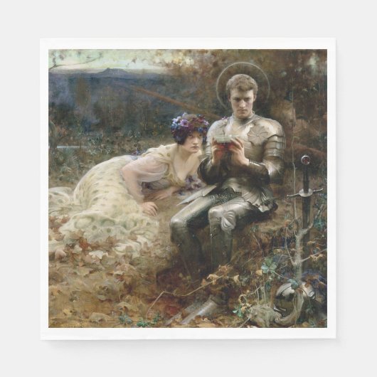 Temping van Sir Percival (Medieval Knight) Servet (Voorkant)