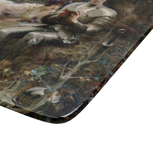 Temping van Sir Percival (Medieval Knight) Snijplank (Hoek)