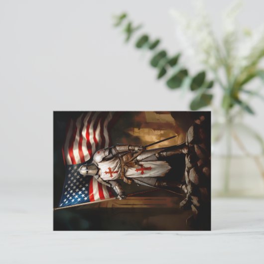 Templar American Knight Briefkaart (Staand voorkant)