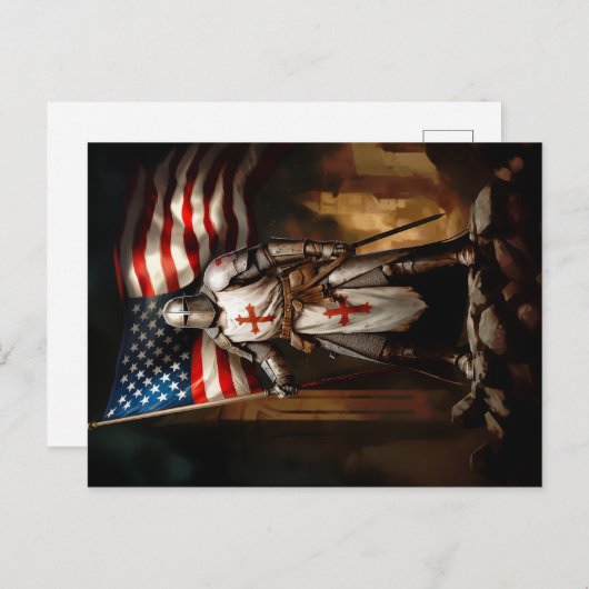 Templar American Knight Briefkaart (Voorkant / Achterkant)