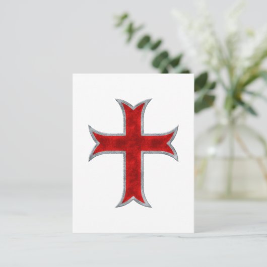 Templar Cross Briefkaart (Staand voorkant)