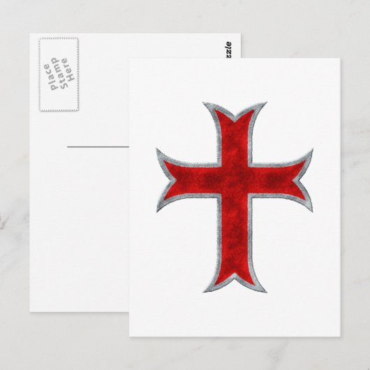 Templar Cross Briefkaart (Voorkant / Achterkant)