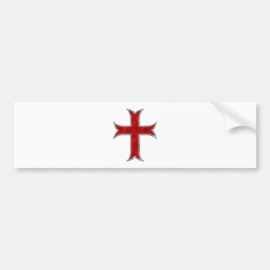 Templar Cross Bumpersticker (Voorkant)