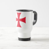 Templar Cross Crusader Travel Mug Reisbeker (Voorkant rechts)