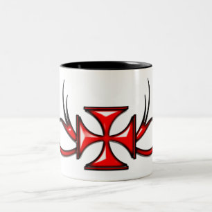 Templar Cross-Mok Tweekleurige Koffiemok
