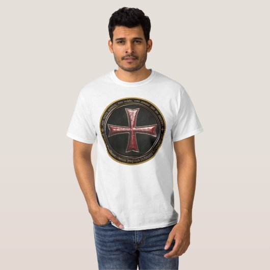 Templar Cross Non Nobis Domine T-shirt (Voorkant volledig)
