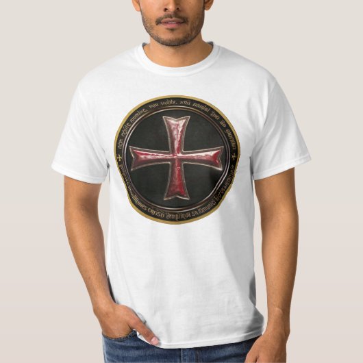 Templar Cross Non Nobis Domine T-shirt (Voorkant)