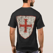 Templar Cross, onderdrukt T-shirt (Achterkant)