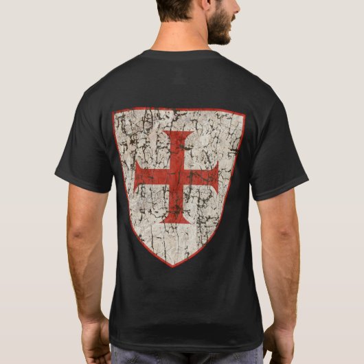 Templar Cross, onderdrukt T-shirt (Achterkant)