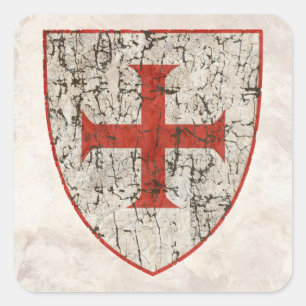 Templar Cross, onderdrukt Vierkante Sticker