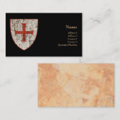 Templar Cross, onderdrukt Visitekaartje (Voorkant / Achterkant)