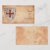 Templar Cross, onderdrukt Visitekaartje (Voorkant / Achterkant)