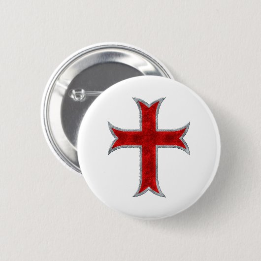 Templar Cross Ronde Button 5,7 Cm (Voorkant /achterkant)