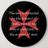 Templar Cross Ronde Button 6,0 Cm (Voorkant)