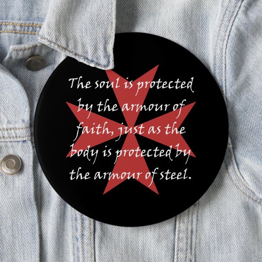 Templar Cross Ronde Button 6,0 Cm (In situ)