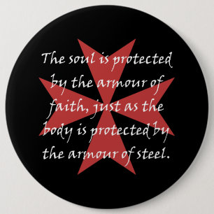 Templar Cross Ronde Button 6,0 Cm