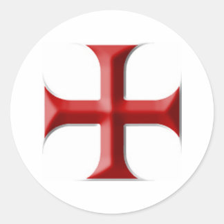 Templar Cross Ronde Sticker