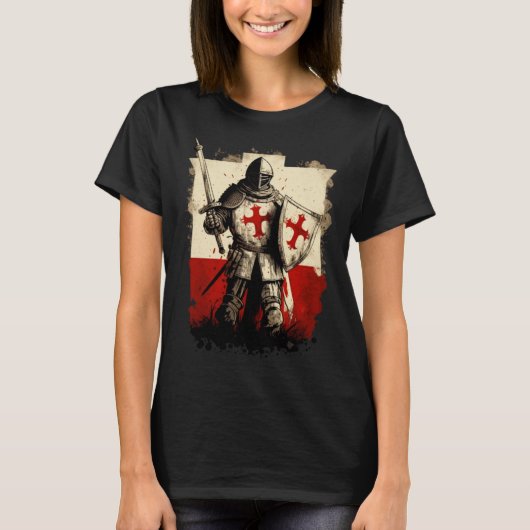 Templar Cross Templar Knights Christians T-shirt (Voorkant)