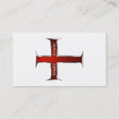 Templar Cross-Visitekaartje Visitekaartje (Achterkant)