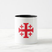 Templar Crusader Jerusalem Cross Coffee Mug Mok (Midden)