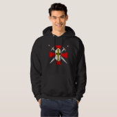 Templar Crusader Knight Code Symbool Medieva Hoodie (Voorkant volledig)