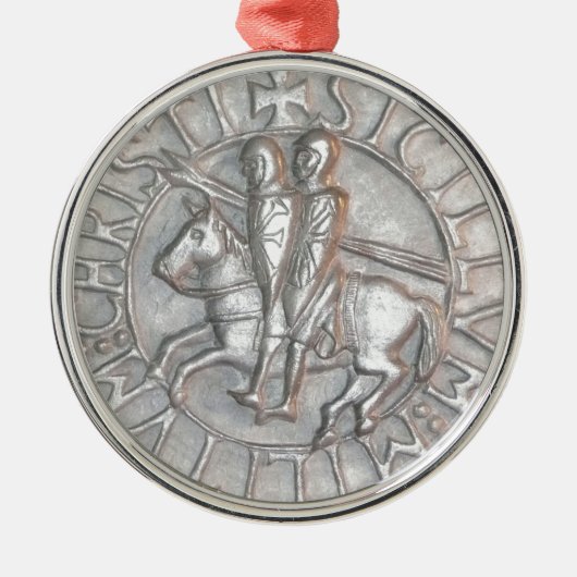 TEMPLAR HET EMBLEEM VAN RIDDERS METALEN ORNAMENT (Voorkant)