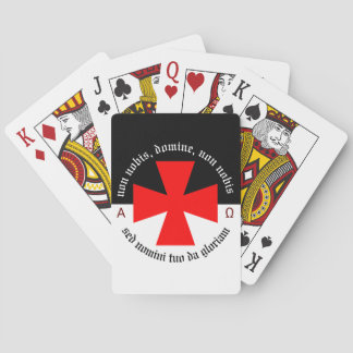 Templar Knight Alpha-Omega Non Nobis Domine Pokerkaarten