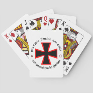Templar Knight Alpha-Omega Non Nobis Domine Pokerkaarten