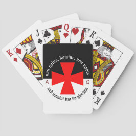 Templar Knight Alpha-Omega Non Nobis Domine Pokerkaarten