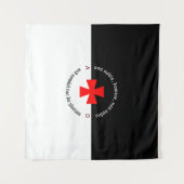 Templar Knight Alpha-Omega Non Nobis Domine Wandkleed (Voorkant (horizontaal))