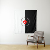 Templar Knight Alpha-Omega Non Nobis Domine Wandkleed (In Situ (horizontaal))