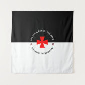 Templar Knight Alpha-Omega Non Nobis Domine Wandkleed (Voorkant)