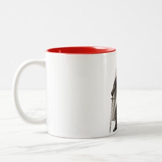 Templar Knight Crusader Coffee Mug Tweekleurige Koffiemok (Links)