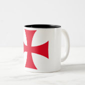 Templar Knight Crusader Coffee Mug Tweekleurige Koffiemok (Voorkant rechts)