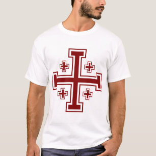 Templar Knight Crusader Jerusalem Cross T-Shirt