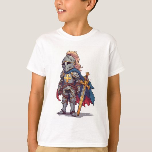 Templar Knight Crusader Kid's Tee Shirt (Voorkant)