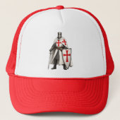 Templar Knight Crusader Trucker Hat Trucker Pet (Voorkant)