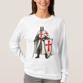 Templar Knight Crusader Women's Long Sleeve Tee T-shirt