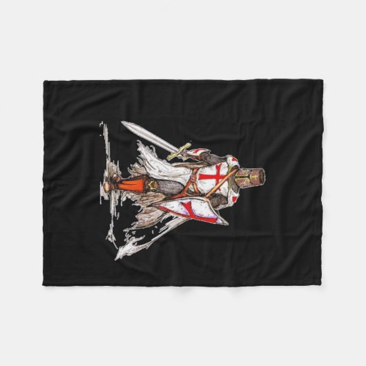 Templar Knight Fleece Deken (Voorkant (Horizontaal))