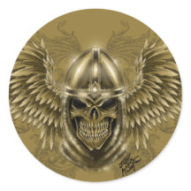 Templar Knight Gothic Medieval Skull met Wings